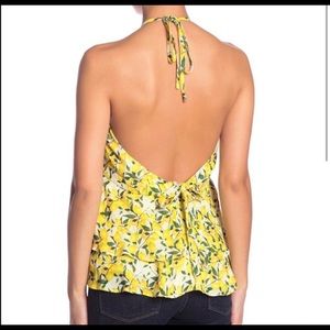 NWT Parker NY keyhole halter top with low back and peplum